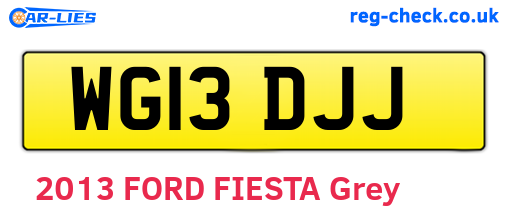 WG13DJJ are the vehicle registration plates.