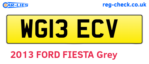 WG13ECV are the vehicle registration plates.