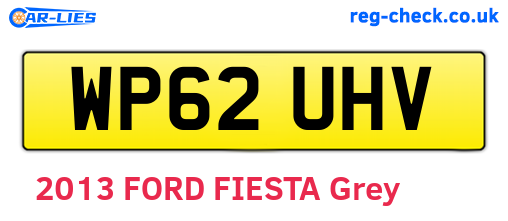 WP62UHV are the vehicle registration plates.
