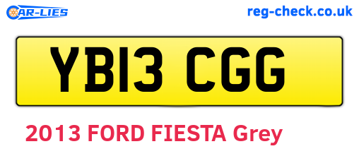 YB13CGG are the vehicle registration plates.