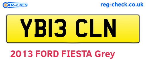 YB13CLN are the vehicle registration plates.