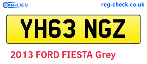 YH63NGZ are the vehicle registration plates.