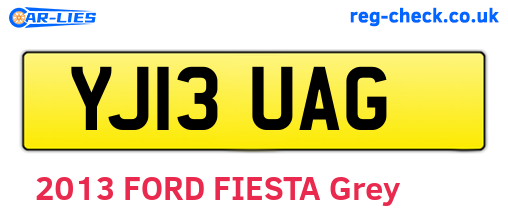 YJ13UAG are the vehicle registration plates.