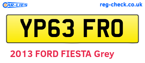 YP63FRO are the vehicle registration plates.