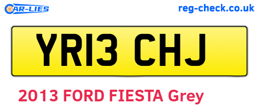 YR13CHJ are the vehicle registration plates.