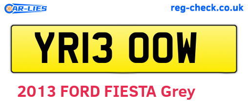 YR13OOW are the vehicle registration plates.