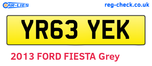 YR63YEK are the vehicle registration plates.