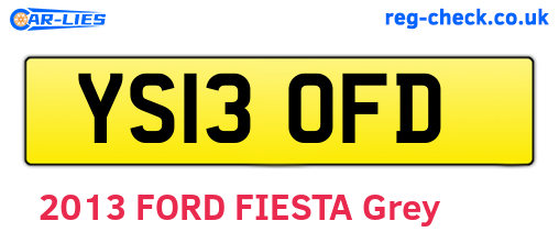 YS13OFD are the vehicle registration plates.