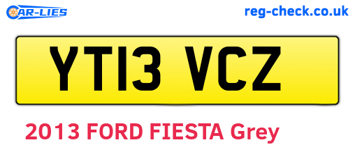 YT13VCZ are the vehicle registration plates.