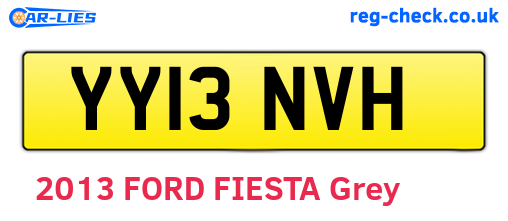 YY13NVH are the vehicle registration plates.