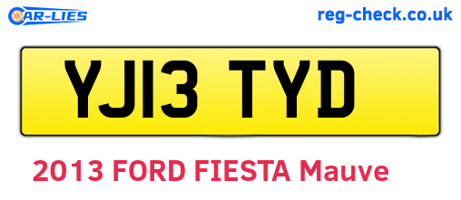 YJ13TYD are the vehicle registration plates.