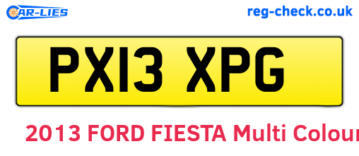 PX13XPG are the vehicle registration plates.