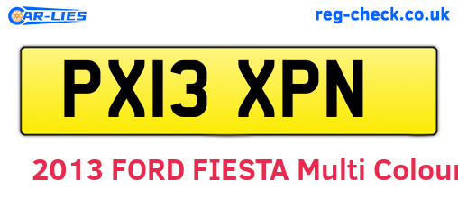 PX13XPN are the vehicle registration plates.