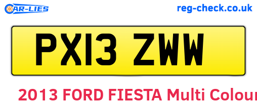 PX13ZWW are the vehicle registration plates.