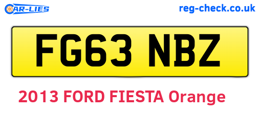 FG63NBZ are the vehicle registration plates.
