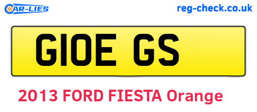 G10EGS are the vehicle registration plates.