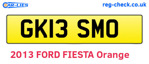 GK13SMO are the vehicle registration plates.