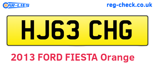 HJ63CHG are the vehicle registration plates.