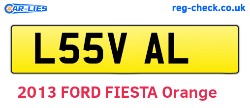 L55VAL are the vehicle registration plates.