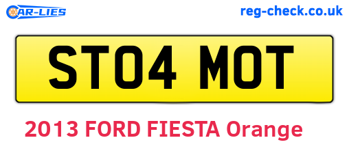 ST04MOT are the vehicle registration plates.