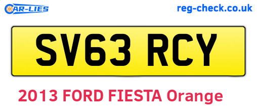 SV63RCY are the vehicle registration plates.