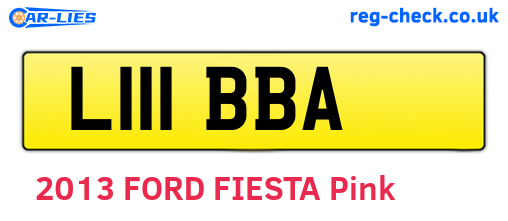 L111BBA are the vehicle registration plates.