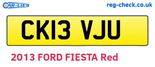 CK13VJU are the vehicle registration plates.