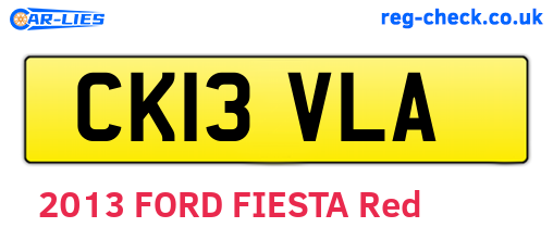 CK13VLA are the vehicle registration plates.