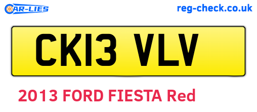 CK13VLV are the vehicle registration plates.