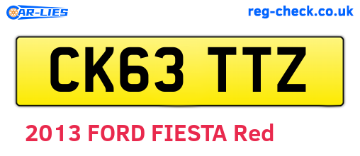 CK63TTZ are the vehicle registration plates.