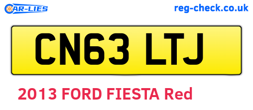 CN63LTJ are the vehicle registration plates.