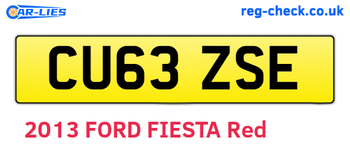 CU63ZSE are the vehicle registration plates.
