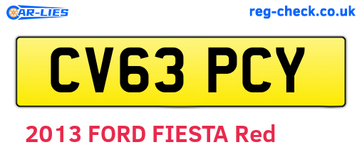 CV63PCY are the vehicle registration plates.