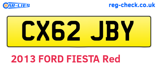 CX62JBY are the vehicle registration plates.