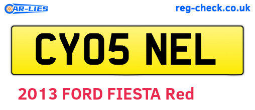 CY05NEL are the vehicle registration plates.