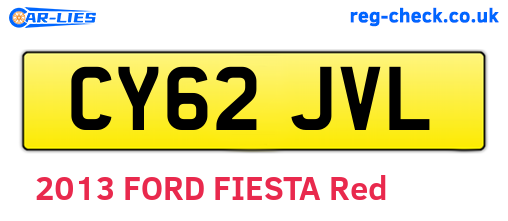 CY62JVL are the vehicle registration plates.