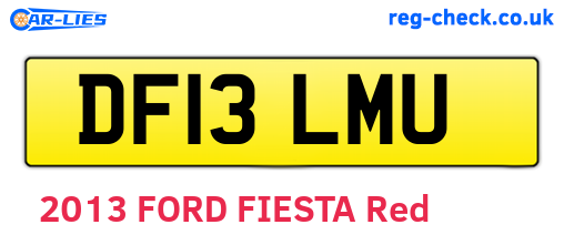 DF13LMU are the vehicle registration plates.
