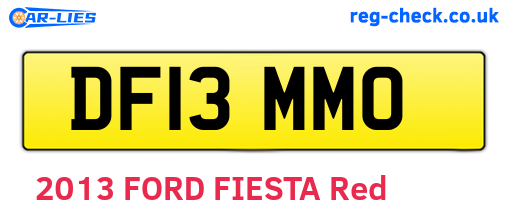 DF13MMO are the vehicle registration plates.