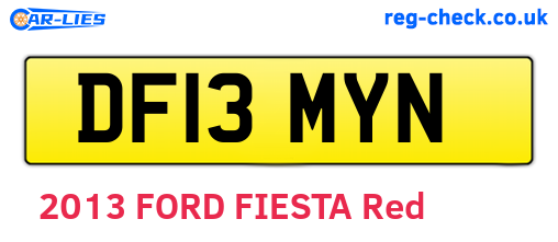 DF13MYN are the vehicle registration plates.