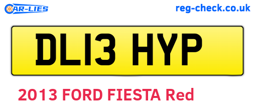 DL13HYP are the vehicle registration plates.