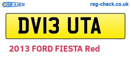 DV13UTA are the vehicle registration plates.