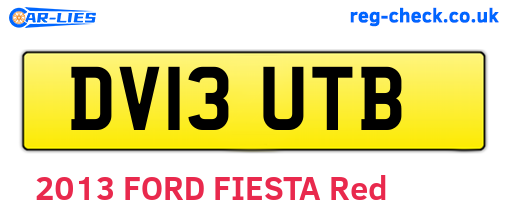 DV13UTB are the vehicle registration plates.