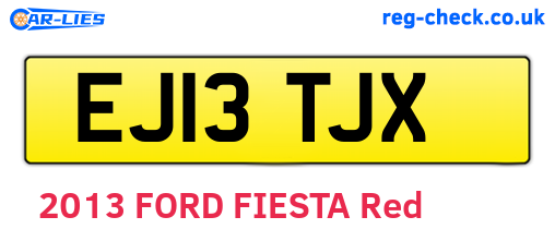 EJ13TJX are the vehicle registration plates.