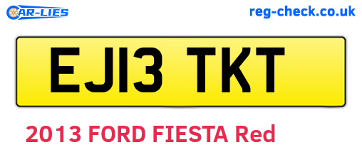 EJ13TKT are the vehicle registration plates.