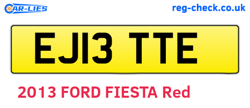 EJ13TTE are the vehicle registration plates.