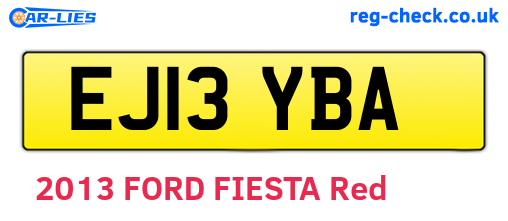 EJ13YBA are the vehicle registration plates.
