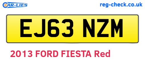 EJ63NZM are the vehicle registration plates.