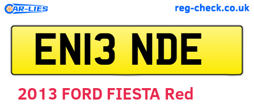 EN13NDE are the vehicle registration plates.