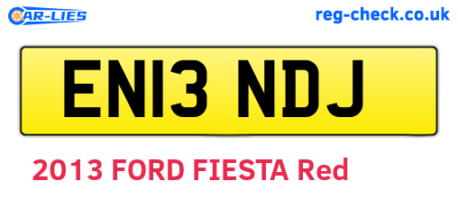 EN13NDJ are the vehicle registration plates.