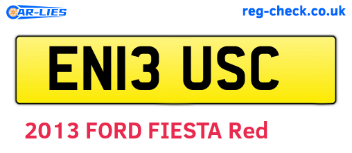 EN13USC are the vehicle registration plates.